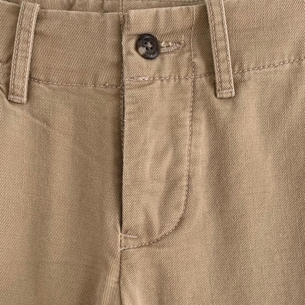 Ralph Lauren Tan Button-Fly Flare-Leg Thick Canvas Khaki Pants - Picture 4 of 8